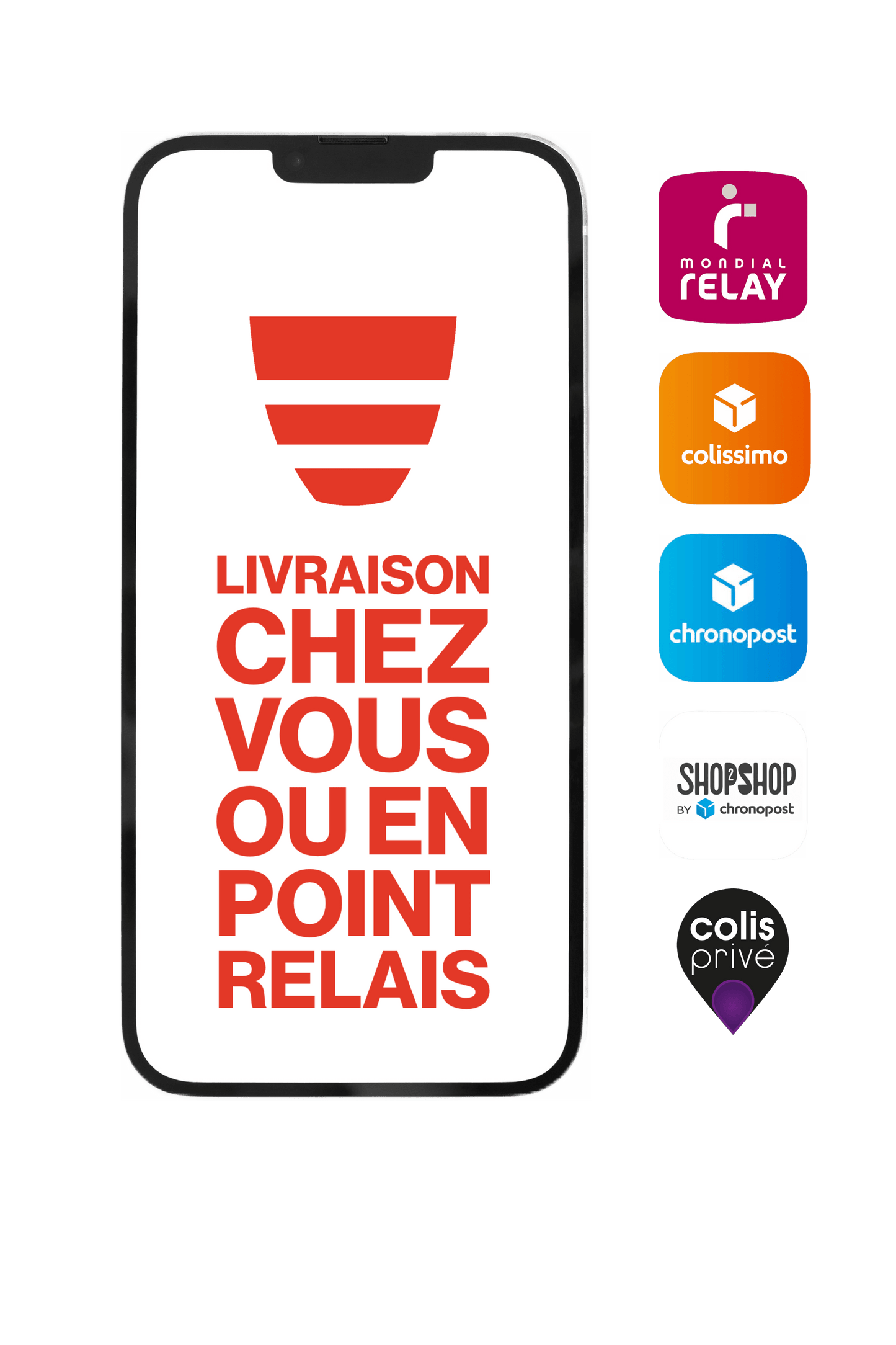 Moyen de livraison chez kipok. Mondial Relay chronopost colis privé