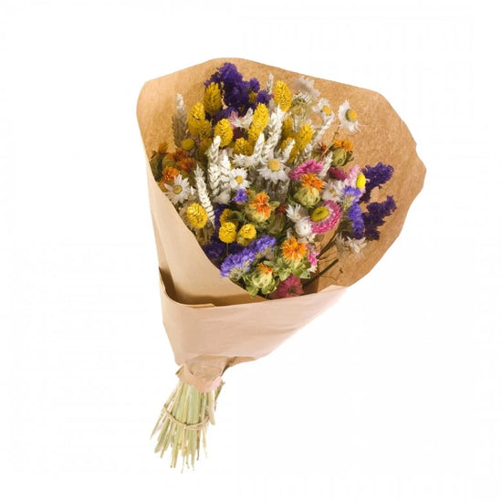 Bouquet fleurs sechees livraison Paris France. offrir bouquet fleurs sechees.  Grand bouquet fleurs en couleur pour vase.