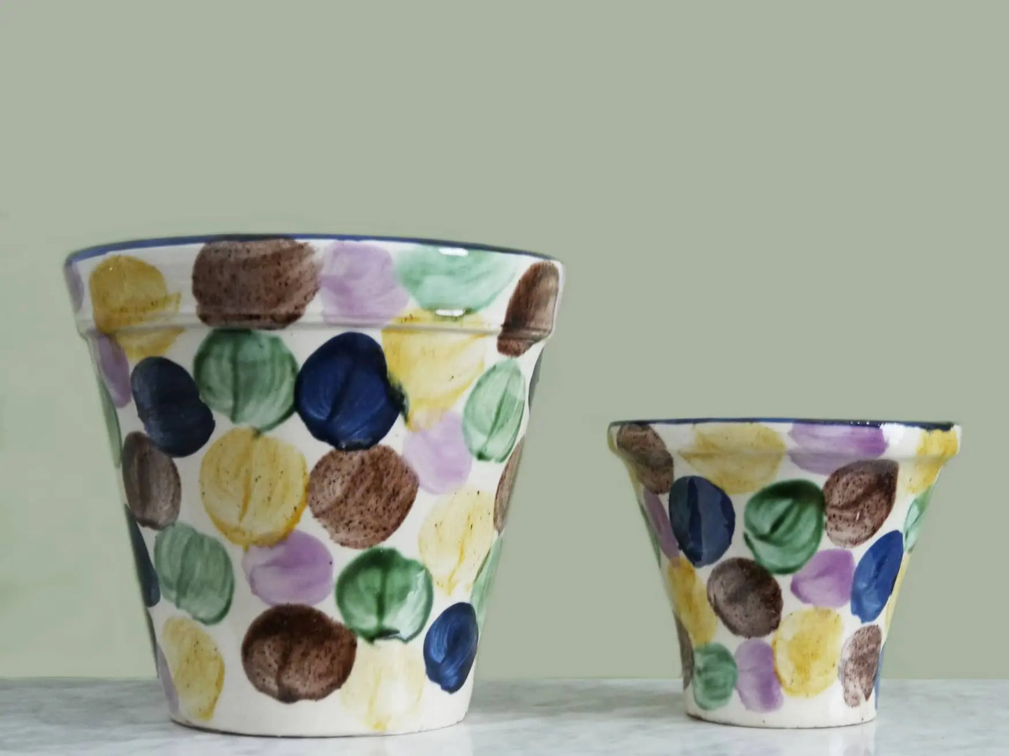 SUPERBE CACHE-POT ANCIEN CERAMIQUE PORCELAINE CELADON EMAILLE de FLEURS SUPERBE CACHE-POT ANCIEN CERAMIQUE PORCELAINE CELADON EMAILLE de FLEURS