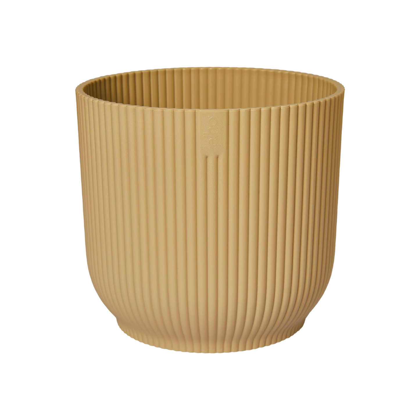 cache-pot rond jaune taille 14 cm diamètre et  hauteur 13 cm  Pot de fleur en plastique recyclé très léger. Pot pour plante . Kipok pot de fleurs sans trou. Pot pour intérieur. 