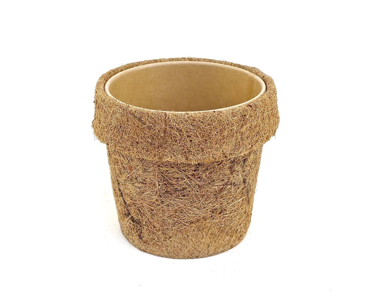 Pot de fleur en fibre de coco pour plantes. Le cache pot en fibre de coco tres léger.  pour plantes verte d'intérieur eco responsable. Kipok. cache pot 13 cm. planter. Pots de plantes en coco.