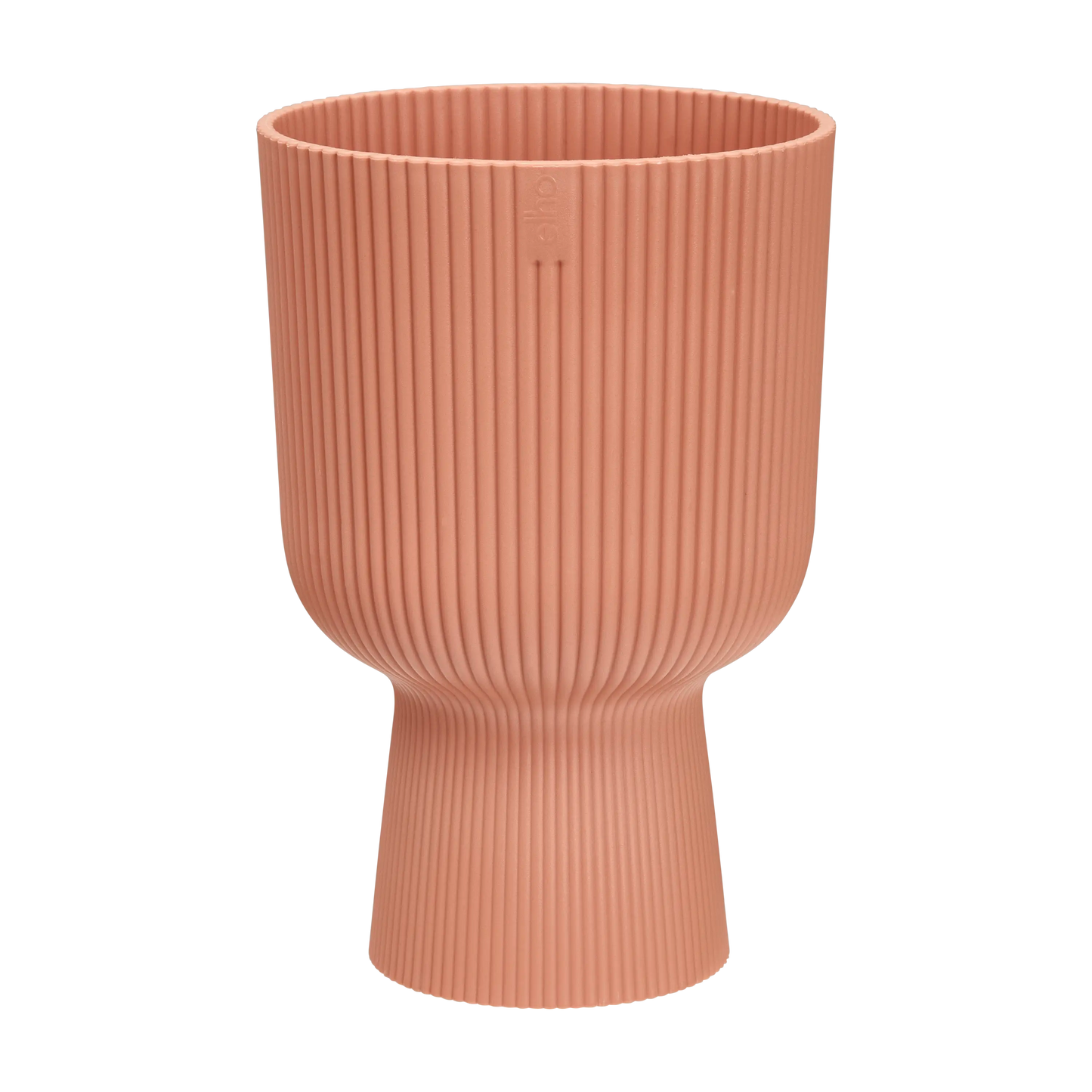 Charger l&amp;#39;image dans la galerie, cache pot rose en plstique recyclé. cache pot vase 20 cm. Pot de fleur sur pied de couleur rose . Pot pour plante intérieur. KiPok
